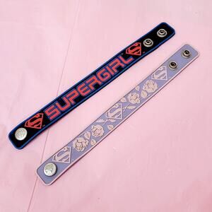 Ata-Boy DC COMICS Supergirl Wrist Band Bracelet Lot Snap On Girls